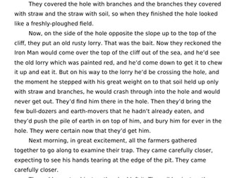 Iron Man chapter 1 comprehension reading vipers