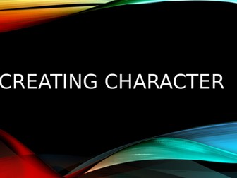 Creative writing: characters