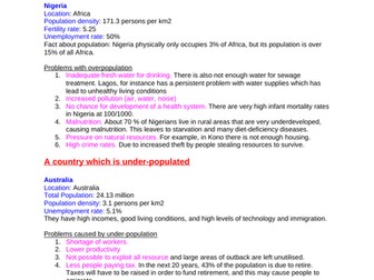 IGCSE GEOGRAPHY CASE STUDIES