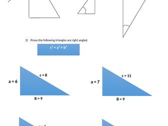 Maths Revision - Finance / Right Angled Triangles / Circles