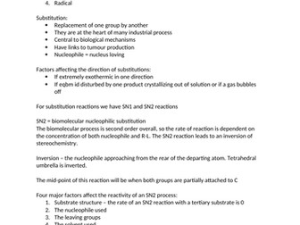 Organic reaction mechanisms