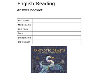 Fantastic Beasts SATs Style Reading Questions