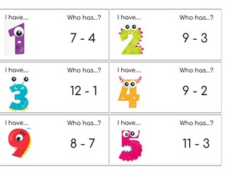 I have...who has? subtraction