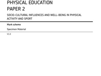 AQA GCSE PE 9-1 Exam paper 2 full lesson content, End of topic assessment and mark schemes.