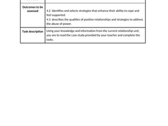 Relationships Assessment "Supporting Myself and Others"