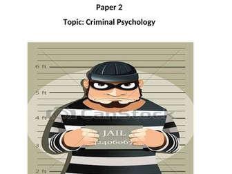 Psychology Edexcel (9-1) revision pack: Criminal Psycholgy