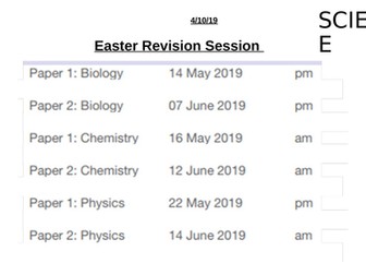 AQA 9-1 Key topics revision powerpoint