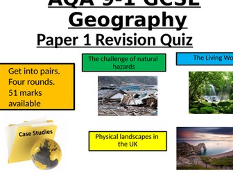AQA GCSE Geography Paper 1 - Revision Quiz