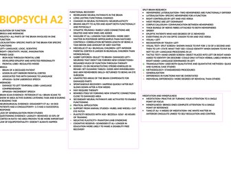 BIOPSYCHOLOGY A2 REVISION