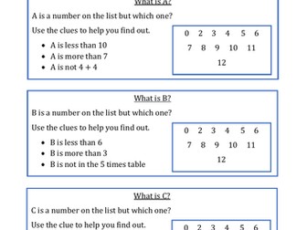 Introduction to Algebra: What's My Number?