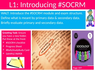 Sociology Research Methods #SOCRM Lesson 1 Intoducing Research Methods