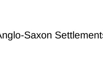 Anglo-Saxon settlements