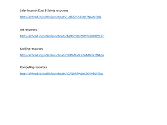 Website resources for a variety of subject areas