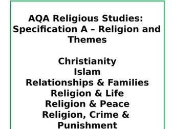 AQA specification A: 4 mark exam style questions booklet