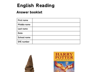 Sorting Hat SATs Style Reading Questions