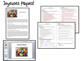 Pâques/ Easter in France- Reading comprehension- GCSE and A Level French