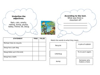 Michael Recycle Meets Litter Bug Doug - Guided reading - Year 1 - Differentiated resources