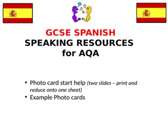 Spanish GCSE  Speaking  resources for AQA