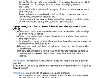 Psychology A-Level AQA 7181/7182 (New) - Approaches (Paper 2) Notes