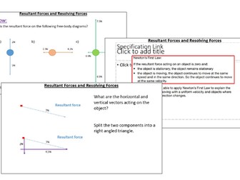 AQA Physics Paper 2 Revision - Resultant forces and resolving forces