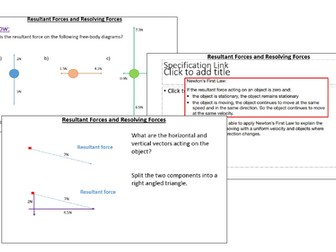 AQA Physics Paper 2 Revision - Resultant forces and resolving forces