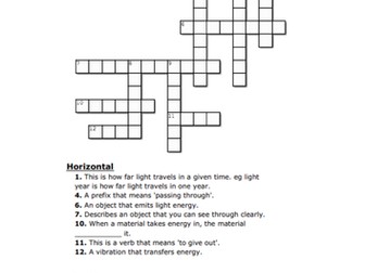 Light passing through (crossword)