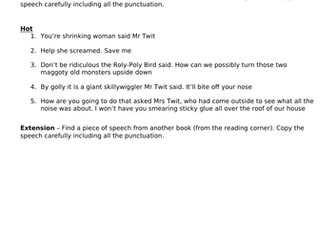 Punctuation Worksheet