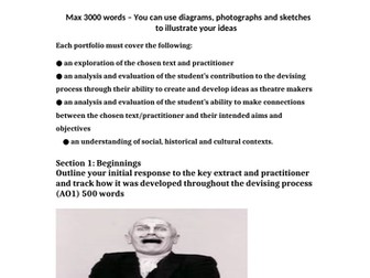 A Level Drama Student Portfolio Guide