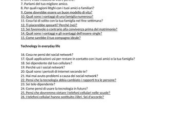 General Conversation Questions for French, Italian and Spanish