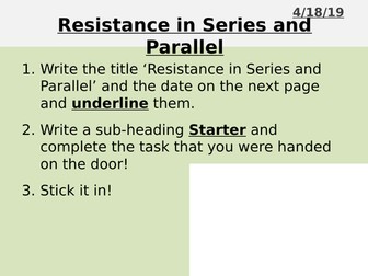 AQA GCSE Physics Resistance in Series and Parallel