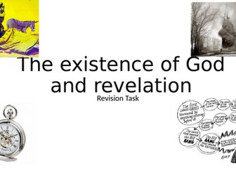 Revision activities for AQA Religious Studies A G.C.S.E The Existence of God and Revelation