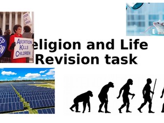 Revision activities for AQA Religious Studies A G.C.S.E Religion and Life