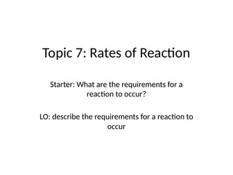 Rates of Reaction PowerPoint