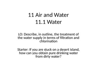 Lesson Sequence Air, Water, Nitrogen, Sulfur