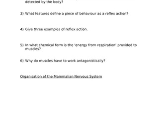 OCR H420 A Level Biology Animal and Plant Responses