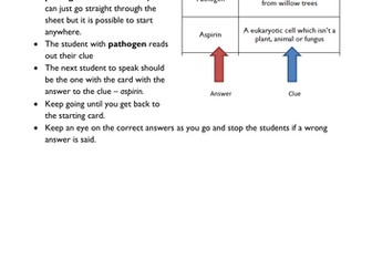 AQA Biology Unit 3 Infection and Response loop game