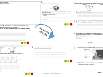 Edexcel Combined Science (9-1) Physics Paper 2 Exam Questions