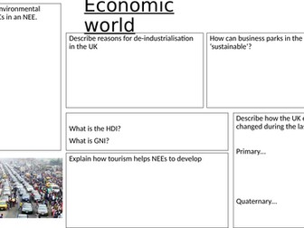 Changing Economic World revision sheet