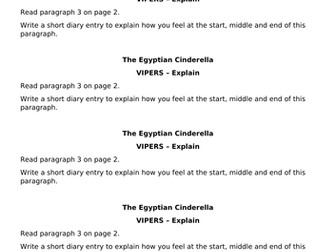 The Egyptian Cinderella VIPERS questions KS2