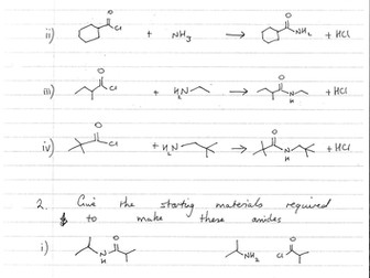 A2 Organic Chemistry Worksheets