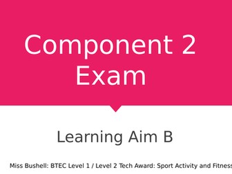 BTEC Level 1 / Level 2 Tech Award: Sport Activity and Fitness