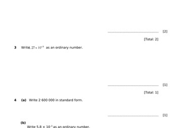 IGCSE CIE 0580 indices worksheet