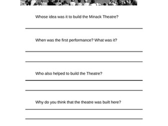 A booklet of worksheets for a trip to the Minack Theatre in Cornwall