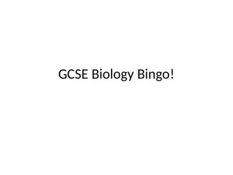 AQA GCSE Biology Bingo