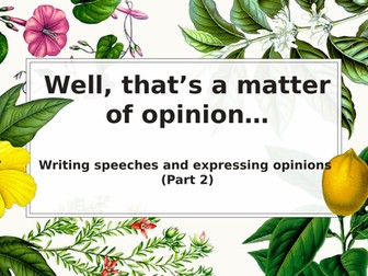 GCSE English Language - Speech Writing (AQA: Paper 2, Question 5)