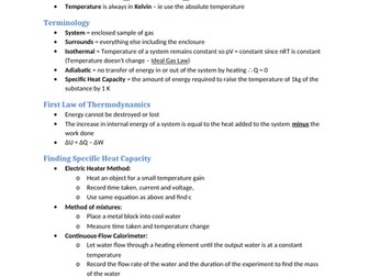 AQA Physics A-Level Thermodynamics