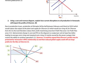 Synoptic Venezuela Questions for Edexcel Economics