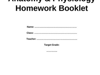 Anatomy and Physiology Homework Question booklet - GCSE PE OCR