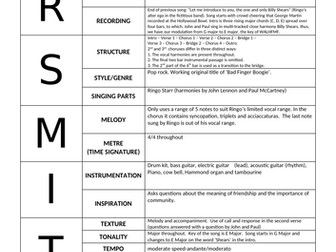 AQA GCSE Music-With A Little Help From My Friends