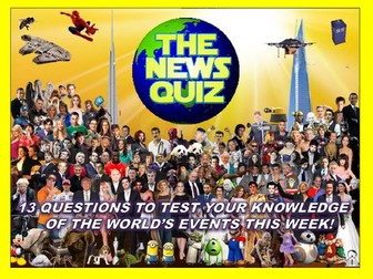 The News Quiz 29th April -6th May 2019 Form Tutor Time Current Affairs Topical Settler Starter